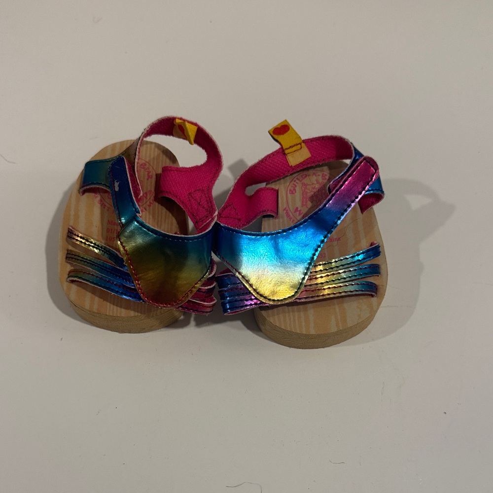Build-A-Bear Workshop shiny rainbow sandals